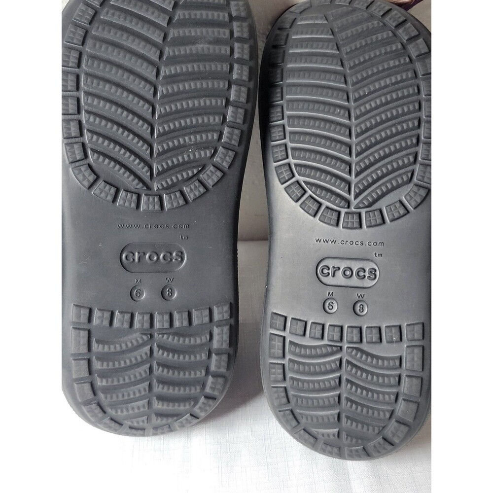 Crocs Iconic comfort Unisex Size Men's 6 Women's 8 Black  Crush Clog - Picture 8 of 16